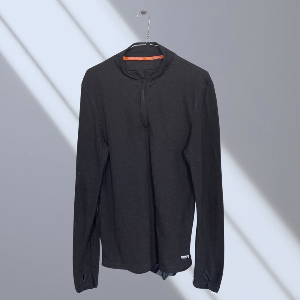 Black Long Sleeve Crew Neck Tee